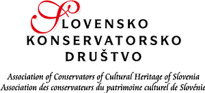 Logo of Slovensko konservatorsko drustvo (Association of Conservators of Cultural Heritage of Slovenia/Association des conservateurs du patrimoine culturel de Slovénie)